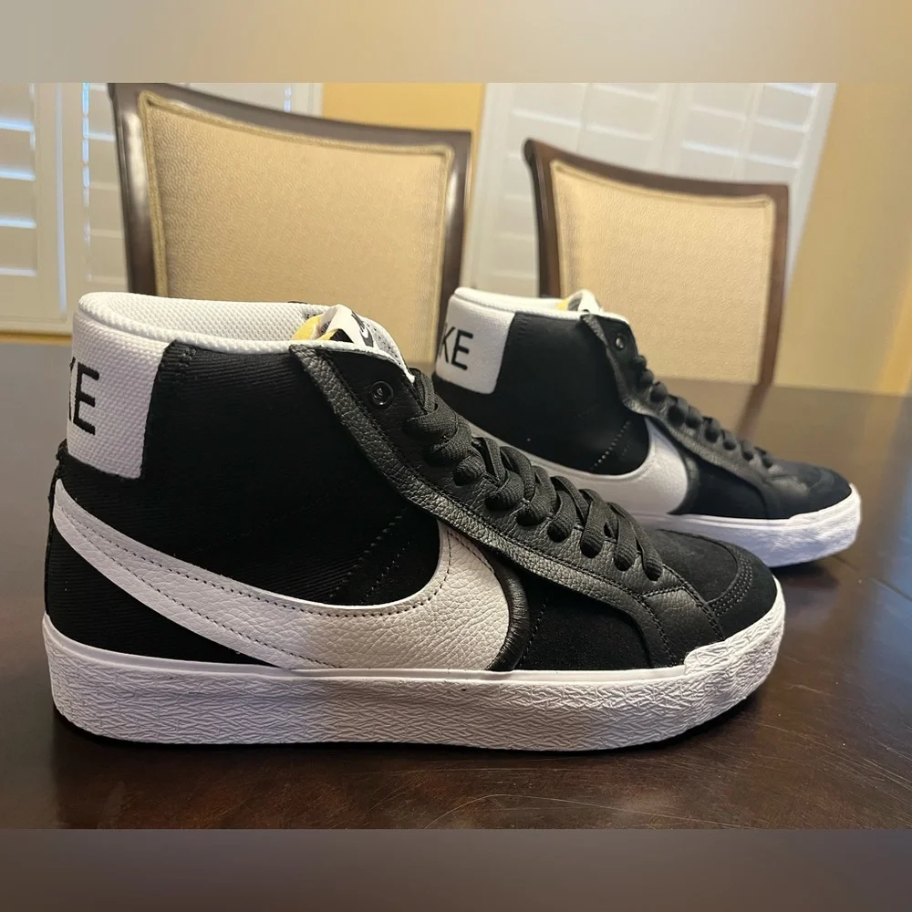 New Nike Zoom Blazer Mid SB Premium Black White Sneaker Shoes Size US 10 - Picture 3 of 13
